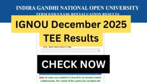 IGNOU December 2025 TEE Results