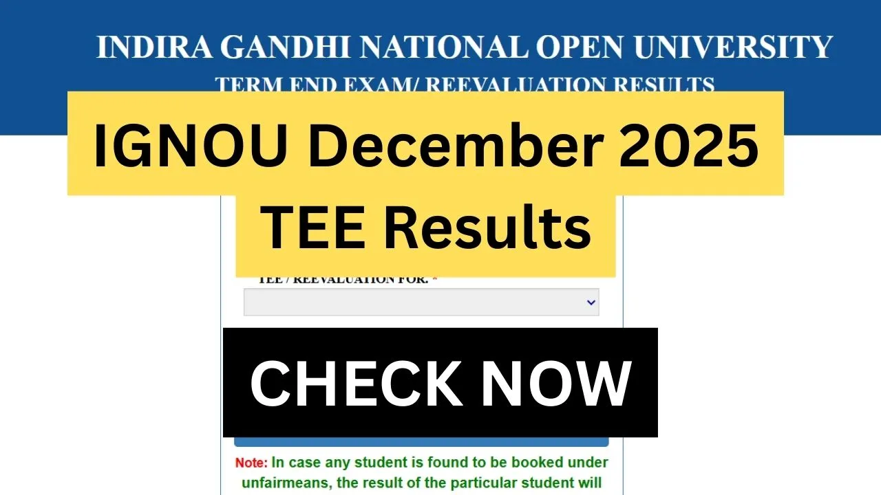 IGNOU December 2025 TEE Results