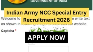 Indian Army NCC Special Entry Recruitment 2026